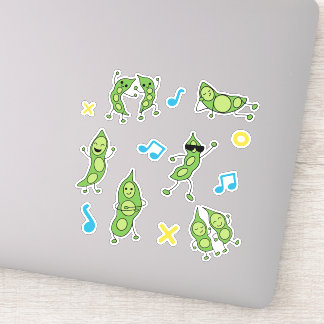 Sticker Feuille d'autocollant "Dancing Beans" Funny Edamam