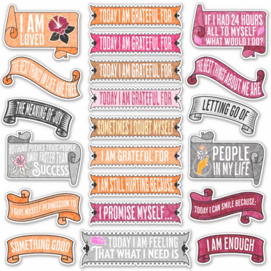 Sticker Feuille d'autocollant de journal (Devant)