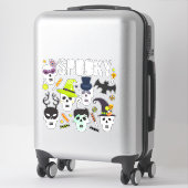 Sticker Feuille d'autocollant de variété Halloween éffraya (Sur valise)