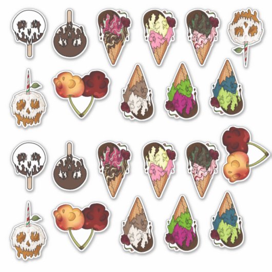 Sticker Feuille d'autocollant doux pour la mort (Devant)