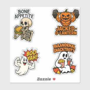 Sticker Feuille d'autocollant Halloween Hilarity