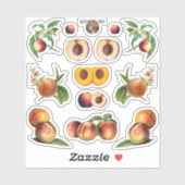 Sticker Feuille d'autocollant Peaches (Feuille)