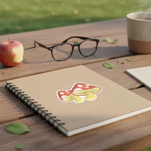 Sticker Feuille d'autocollant Vinyl pour champignon rouge