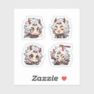 Sticker Feuille d'autocollants 4 pièces Arataki Itto Gensh
