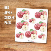 Sticker Feuille d'autocollants à pomme rouge