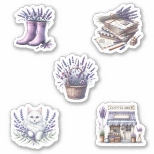 Sticker Feuille d'autocollants à ressort lavande