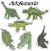 Sticker Feuille d'autocollants Ankylosauria (Devant)