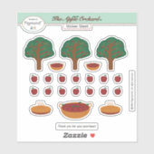 Sticker Feuille d'autocollants Apple Orchard par Figmond A (Feuille)