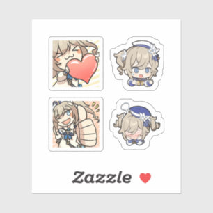 Sticker Feuille d'autocollants Barbara Genshin Impact 4 pi