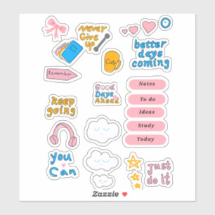 Sticker Feuille d'autocollants Bonne journée à venir Ciel
