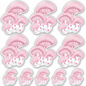 Sticker Feuille d'autocollants de champignons roses Rhodot (Devant)