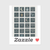 Sticker Feuille d'autocollants de jardin mystique - Florau (Feuille)