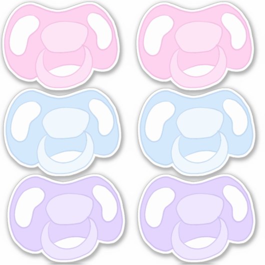 Sticker Feuille d'autocollants de pacifier (Devant)