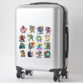 Sticker Feuille d'autocollants de pickleball (Sur valise)