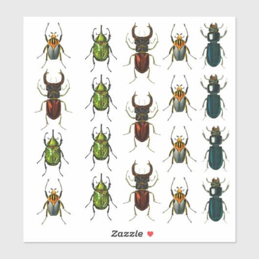 Sticker Feuille d'autocollants découpés en vinyle de Beetl (Feuille)