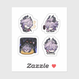 Sticker Feuille d'autocollants Durin Genshin Impact 4 pièc