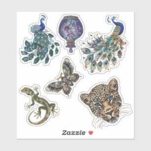 Sticker Feuille d'autocollants en diamant représentant une