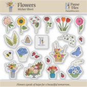 Sticker Feuille d'autocollants Fleurs (Devant)