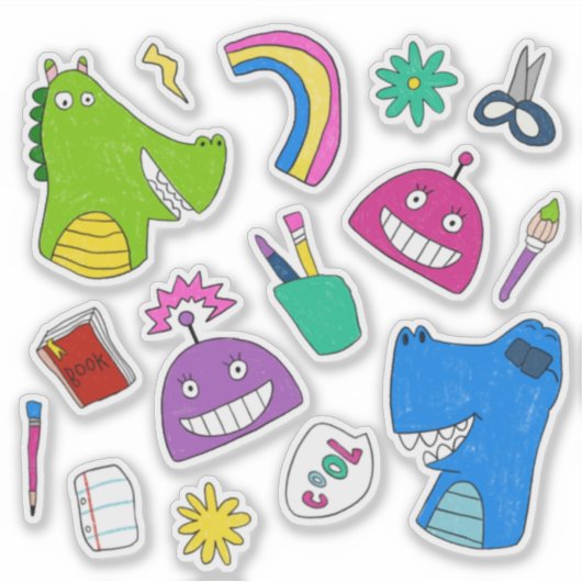 Sticker Feuille d'autocollants "House of Fun" (Devant)