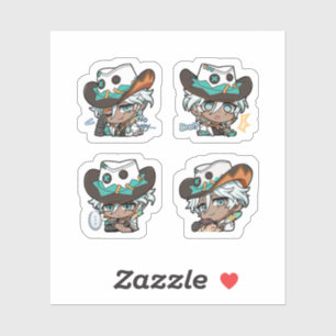 Sticker Feuille d'autocollants Ifa Genshin Impact 4 pièces