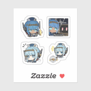 Sticker Feuille d'autocollants Ineffa Genshin Impact 4 piè