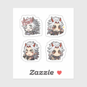 Sticker Feuille d'autocollants Itto Genshin Impact 4 Pack