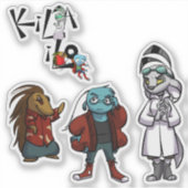 Sticker Feuille d'autocollants KiLA iLO Main Three + Logo (Devant)