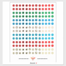 feuille d'autocollants minimaliste