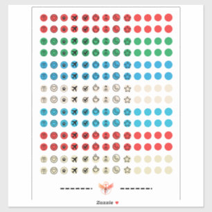 Sticker feuille d'autocollants minimaliste