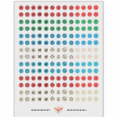 Sticker feuille d'autocollants minimaliste (Devant)