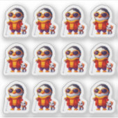 Sticker Feuille d'autocollants Penguin Traveler 12 (Devant)