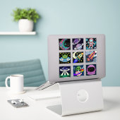 Sticker Feuille d'autocollants pour enfants Space Explorer (Ordinateur portable sur le bureau)