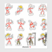 Sticker Feuille d'autocollants Reddy Kilowatt (Feuille)