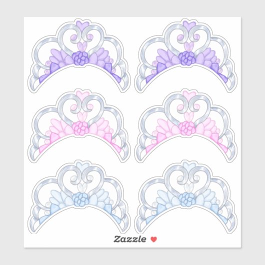 Sticker Feuille d'autocollants rose, violet et bleu, argen (Feuille)