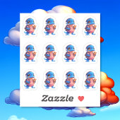 Sticker Feuille d'autocollants Shy Platypus 12