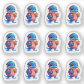 Sticker Feuille d'autocollants Shy Platypus 12 (Devant)