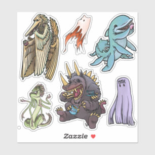 Sticker Feuille d'autocollants - Thé Party Monstre