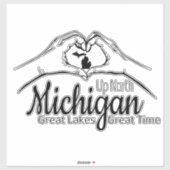 Sticker Feuille d'autocollants "Up North Michigan" (Feuille)