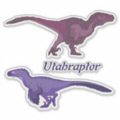 Sticker Feuille d'autocollants Utahraptor (Devant)