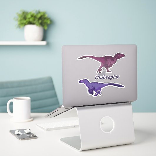Sticker Feuille d'autocollants Utahraptor (Ordinateur portable sur le bureau)