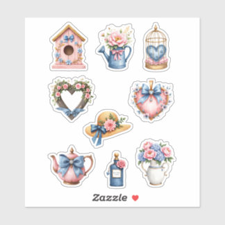Sticker Feuille d'autocollants vinyle de cottage de campag