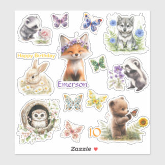 Sticker Feuille de 13 Personnalisers de vignettes en vinyl