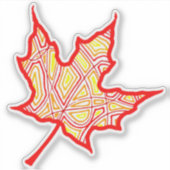 Sticker Feuille de feu (Devant)