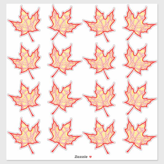 Sticker Feuille de feu (Feuille)
