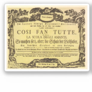 Sticker Feuille de lecture Così Fan Tutte (Mozart)