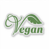 Sticker Feuille de logo Vegan (Devant)