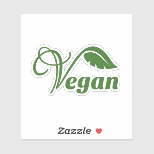 Sticker Feuille de logo Vegan (Feuille)