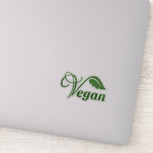 Sticker Feuille de logo Vegan (Détail)