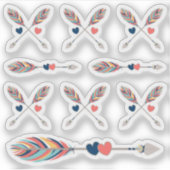 Sticker Feuille de planification Bohème à flèches croisées (Devant)