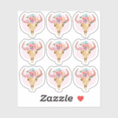 Sticker Feuille de planification de l'aquarelle de crâne d (Feuille)